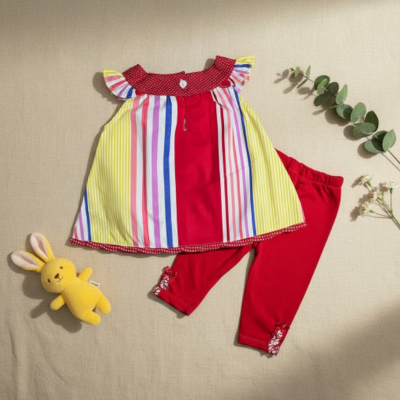 New Gymboree Baby Girl outfit set Shirt leggings Headband Size 24 months - Picture 3 of 3